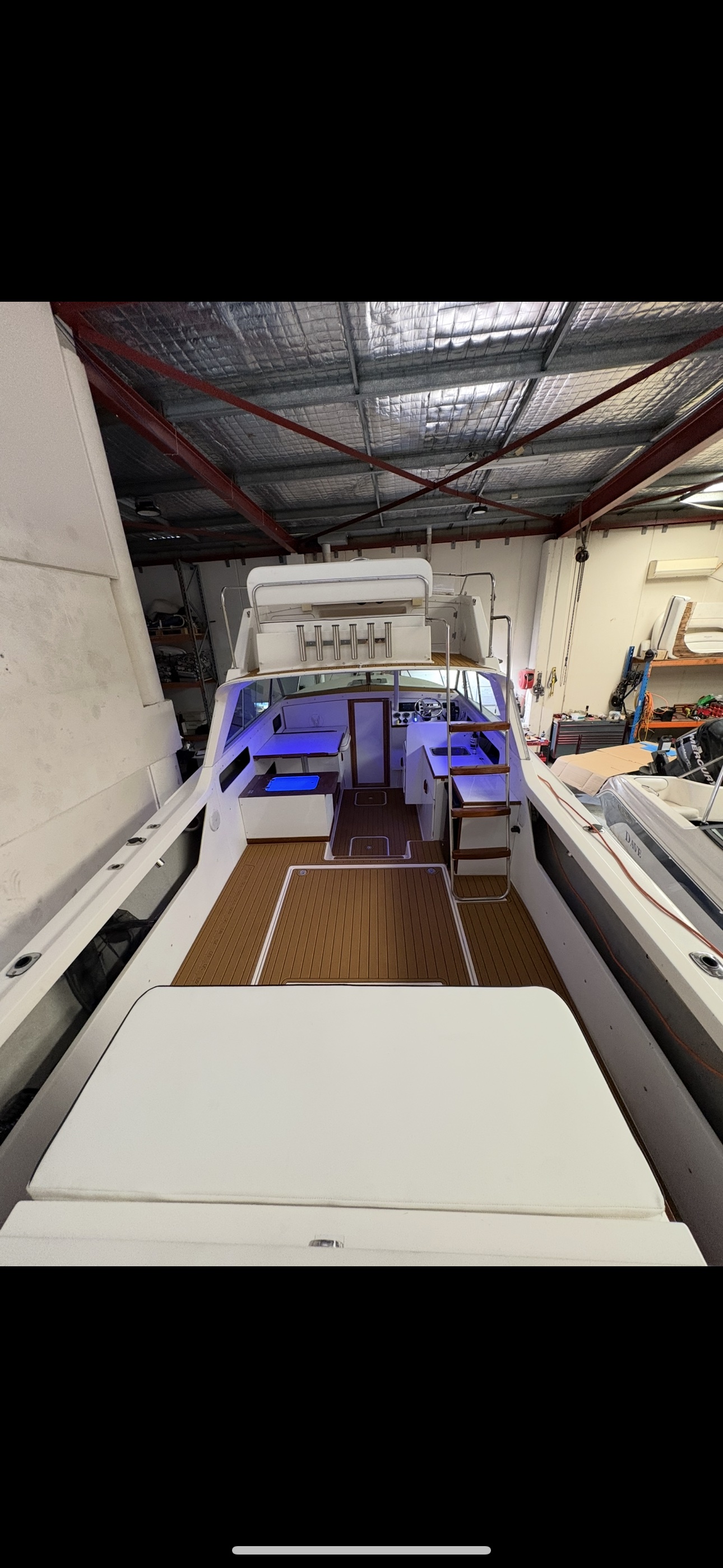 Boat restoration - interior with LED lighting