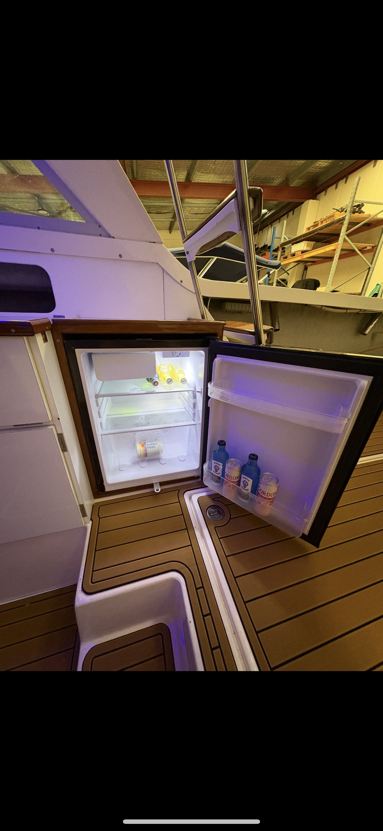 Boat fridge interior