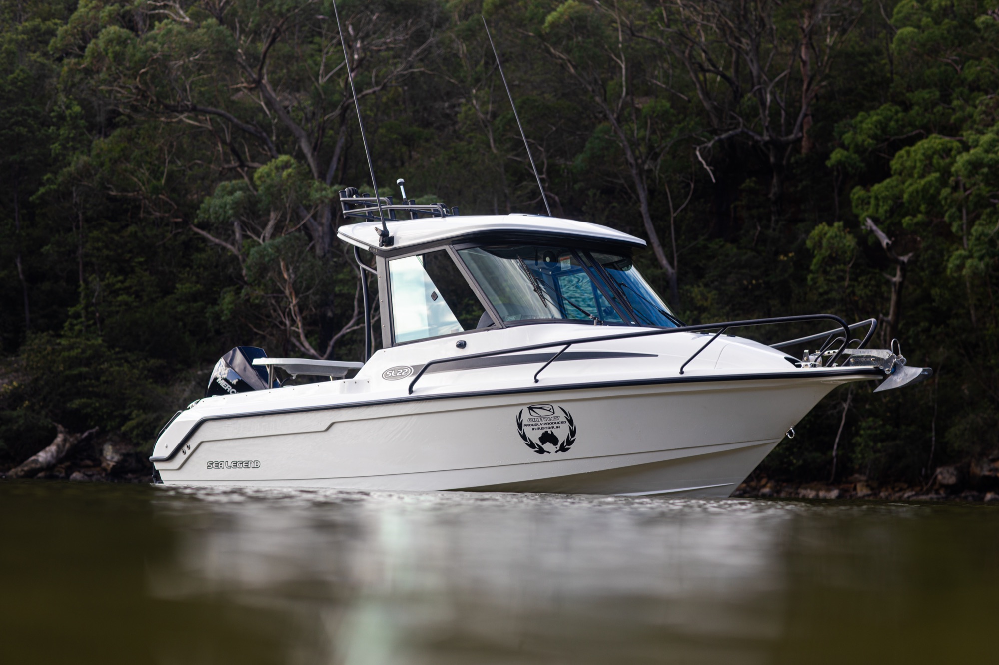 Boat at rest in riverside bushland